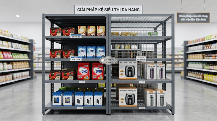 Kệ v lỗ đa năng An Giang cho siêu thị Kệ v lỗ đa năng An Giang cho siêu thị