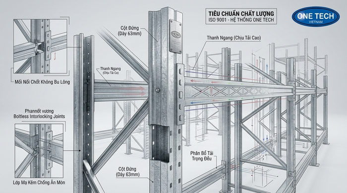 Kết cấu khung thép chịu tải Bản vẽ kỹ thuật kết cấu khung thép kệ kho hàng