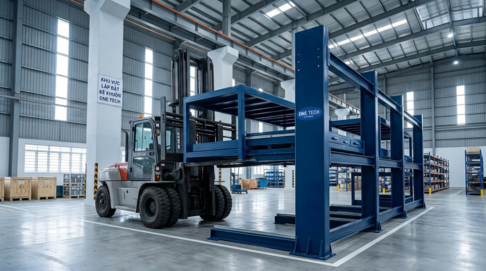 Lắp đặt Kệ Khuôn An Giang bằng xe vận chuyển chuyên dụng