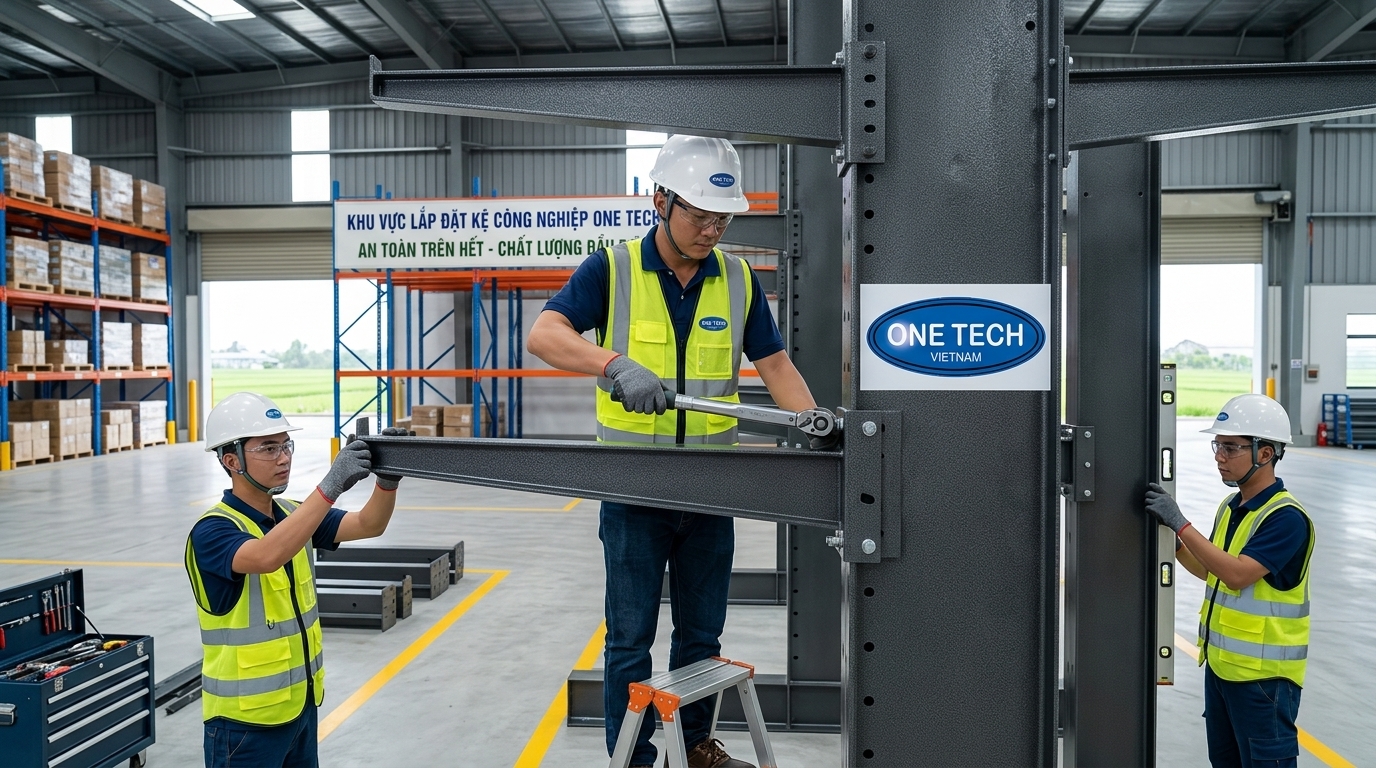 Lắp đặt kệ tay đỡ An Giang cho kho hàng dài và nặng Lắp đặt kệ tay đỡ An Giang tại kho thực tế