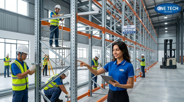 Quy trình khảo sát và lắp đặt Kệ Narrow Aisle An Giang