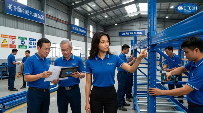 Quy trình lắp đặt Kệ Push Back An Giang từ khảo sát đến nghiệm thu