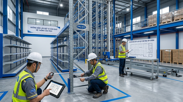 Quy trình khảo sát và lắp đặt Stacker-Crane An Giang