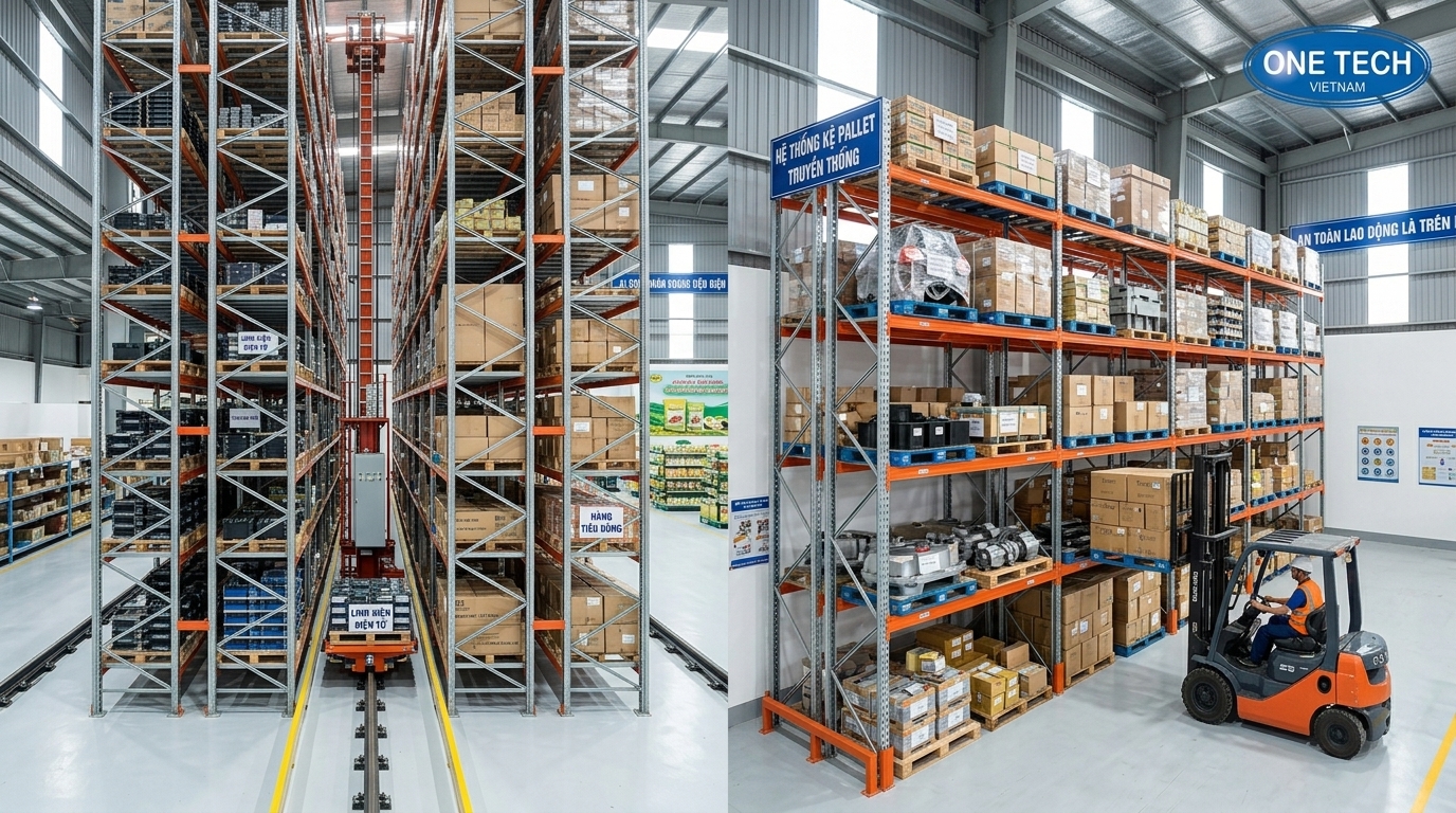 So sánh kệ kho ASRS và kệ kho truyền thống tại An Giang