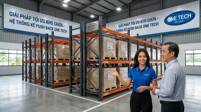 Tư vấn Kệ Push Back An Giang theo hiện trạng kho thực tế