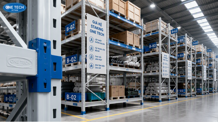 Cấu tạo kệ xếp chồng bằng thép hộp sơn tĩnh điện