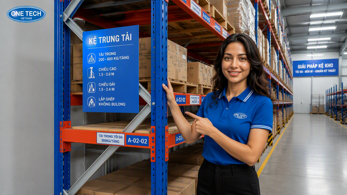 Kệ kho hàng An Giang OneTech lắp đặt theo nhu cầu thực tế