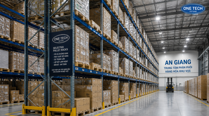 Kệ Selective kho logistics An Giang Kệ Selective cho kho logistics nhiều mã hàng tại An Giang