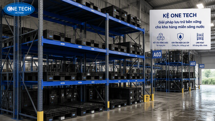 Pallet nhựa không thấm nước cho kho hàng tại An Giang