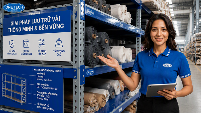Tư vấn kệ để vải An Giang OneTech Group Tư vấn kệ để vải An Giang bởi Kệ kho hàng An Giang thuộc OneTech Group