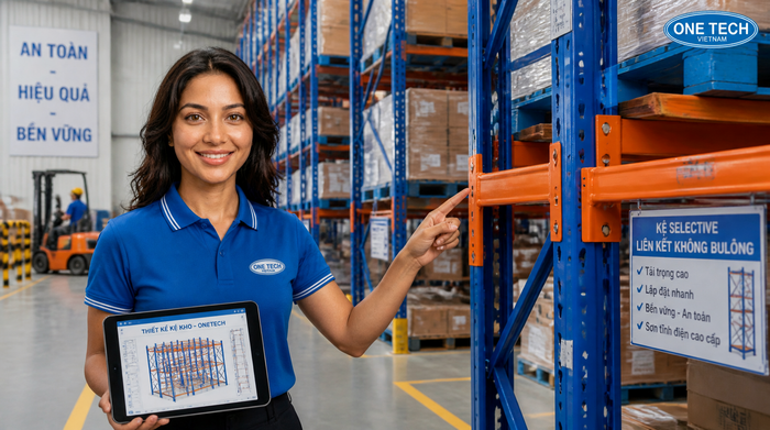 Tư vấn kệ kho logistics An Giang OneTech Tư vấn thiết kế kệ kho logistics An Giang bởi OneTech