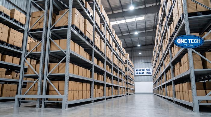 Bàn giao hệ thống kệ kho FMCG sau lắp đặt tại An Giang