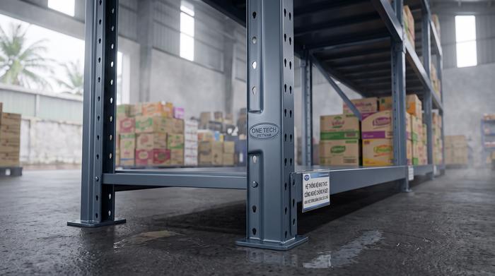 Kệ kho FMCG chống ẩm cho môi trường miền Tây