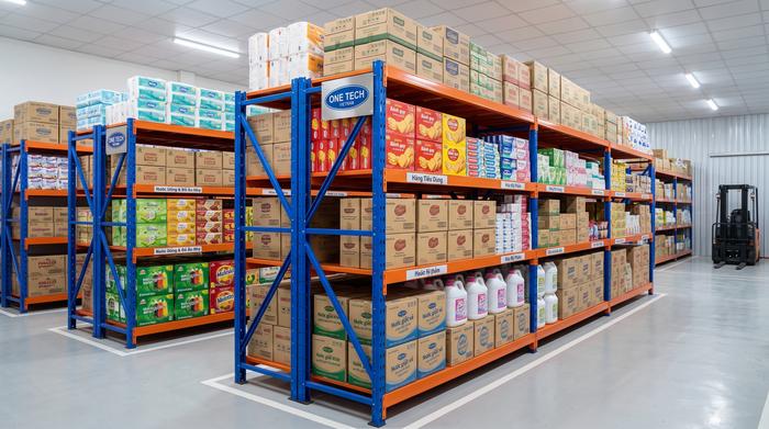 Kệ trung tải cho kho FMCG tại An Giang